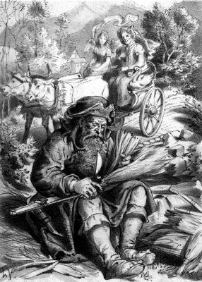 Knecht Nikolaus Illustration von Leopold Venus (1843 - 1886)